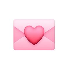 a pink envelope with a heart on it