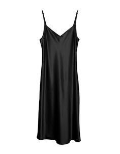 V-neck bias cut slip on dress, with adjustable straps, in black crepe back satin.Plus Size, Size Inclusive Dress Cabaret Dress, Bias Slip Dress, Led Clothing, Vintage Disco, Led Fashion, Plus Size Brands, Sustainable Fabric, Vintage Gowns, Stylish Plus