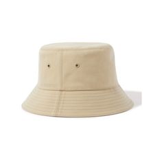 Burberry's hat switches between plain beige and a reverse with a 'Nova' check across the crown. It's made from the cotton-twill, the same fabric used for the label's iconic trenches. Classic Cotton Bucket Hat With Curved Brim, Classic Cream Bucket Hat, Classic Beige Adjustable Bucket Hat, Classic Cotton Sun Hat, Wide Brim Bucket Hat For Everyday, Beige Reversible Hat With Curved Brim, Beige Cotton Bucket Hat With Short Brim, Classic Beige Wide Brim Bucket Hat, Cream Cotton Hat With Flat Brim