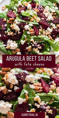 beet salad with feta salad Beet Salad With Arugula, Beet And Arugula Salad, Salad Beet, Beet Goat Cheese Salad, Pickled Beet Salad, Beet Salad With Feta, Olives Kalamata, Beet And Goat Cheese, Beet Salad Recipes