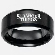 Brand New Stranger Things Stainless Steel Ring Bands. Unisex Ring Sizes 6-13 Available Rings Of Power The Stranger, Stranger Things Hair Styling Accessories, Hot Topic Stranger Things, Stranger Things Merch, Stranger Things Merchandise, Mens Accessories Jewelry, Unisex Ring, Steel Ring, Stainless Steel Rings