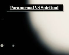 the words paranoma vs spiritual are in black and white