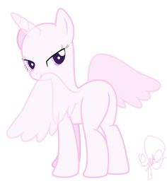 a pink pony with wings on it's head and one eye open, while the other