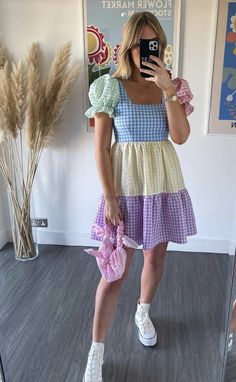 Polly Dress, Rainbow Dress, Dream Style, Colourful Outfits, Spring Summer Outfits, Look Chic, A Dress, Summer Style, Pretty Dresses