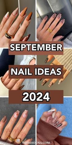 This article showcases a range of nail designs inspired by the timeless beauty of daisies.  #septembernails #naildesign #nailsideas #nailart #acrylic #nailgel #fall nails #winter nails #halloweennails #christmasnails #trendynails #winternailart #fallnailsideas #dibji Nails September Colors, Nail Ideas Sept 2024, Sept Nails Colors, Nails For September Fall, Nails Inspiration September, Sept 2024 Nails, August September Nails 2024, Trendy Nails Autumn 2024, September 2024 Nail Trends