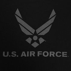 the u s air force logo is shown on a black t - shirt that says, us air force