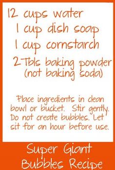 a recipe card with instructions on how to make homemade bubble cakes for kids and adults