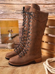 Retro Suede Zipper Martin Combat Boots, Brown / US 6 Combat Boots Brown, Combat Boots Heels, Chunky Heel Boots, Shop Boots, Zipper Heels, Boots Casual, Rubber Boot, Chunky Heels Boots, Platform Heels Chunky