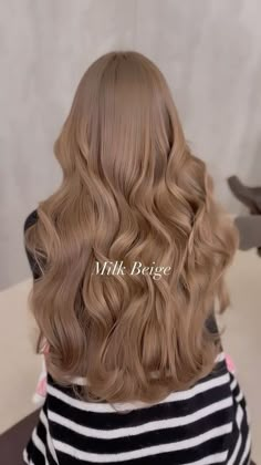 Milk Tea Hair Tan Skin, Creamy Brown Hair Color, Kotori Beige Hair, Level 9 Hair Color, Golden Beige Hair, Milk Beige Hair Color, Milk Beige Hair, Milktea Brown Hair Color, Blonde Ash Hair