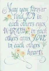 a cross stitch pattern with the words, may you forever find in each other's eyes