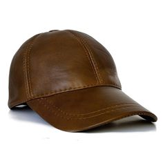 PRICES MAY VARY. Leather Hat is made of genuine high-quality Leather, which is comfortable to wear and durable. Classic Design: The baseball cap has a classic six-panel design with a pre-curved bill and an adjustable strap. Versatile Style: The baseball cap can be worn in a variety of settings, such as sports games, outdoor activities, casual wear, and even on formal occasions. It is a great accessory to add a touch of style to your outfit. Great Gift: The baseball cap is a great gift for men, w Leather Baseball Cap, Games Outdoor, Cap Outfit, Leather Hat, Great Gifts For Men, Leather Hats, Leather Cap, Spring Summer Autumn Winter, Sports Games