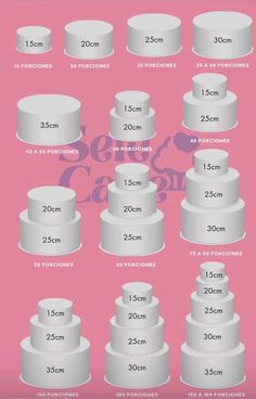 the sizes and shapes of wedding cakes are shown in this diagram, which shows how many different