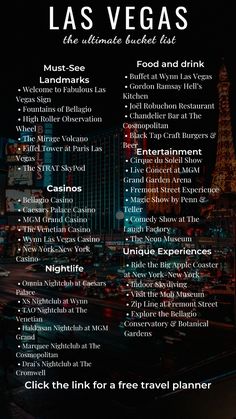 las vegas is the ultimate bucketet list