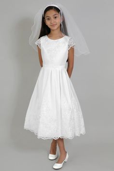 Margaret Communion White Dress – Us Angels Comunion Dress, White Communion Dress, Girls Communion Dresses, First Communion Dress, First Communion Dresses, Teen Girl Dresses, Communion Dresses, Lace Embroidery