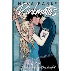 an illustrated book cover for noaa banks and the ultimates, featuring a man kissing a woman's head