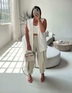 Casual Chic Outfits, Look Office, Summer Work Outfits, Blazer Vest