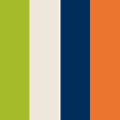 an orange, blue and green striped background