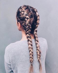 Two Side Braids.                                                                                                                                                      More Two Braids, Great Hairstyles, Gorgeous Hair, Hair Designs