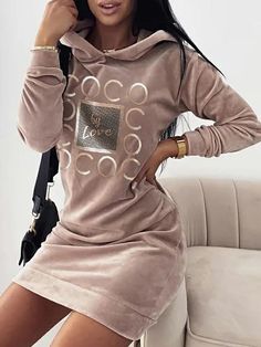 Women Long Sweater Dresses LOVE Print Hooded Loose High Collar Sweatshirts Long Sleeve Pullover Fall Winter Y2K Street Style Top Pink Long Sweater Dresses, Y2k Street Style, Women Home Wear, 26 December, Hoodie Dresses, Long Sweaters For Women, Hooded Sweatshirt Dress, Bodycon Dress Casual, Streetwear Fall