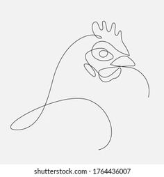 the outline of a rooster's head on a white background