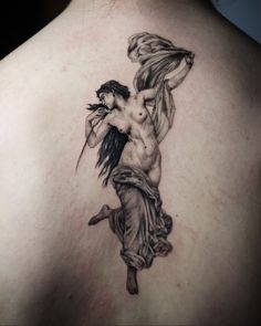 Realistic tattoo, tattoo from painting,  tattoo on spine,  back tattoo, flower Lily Unique Minimalist Tattoo, Ideas For Tattoos, Mother Moon, 16 Tattoo, Surreal Tattoo, Statue Tattoo, Greek Tattoos, Tatuaje A Color