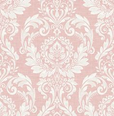 Sample Cora Damask Peel & Stick Wallpaper in Light Pink Beautiful Abstract Art, Lantern Floor Lamp, Mirrored Wallpaper, Damask Wallpaper, Wallpaper Pattern, Peel Stick Wallpaper, Outdoor Wall Decor, Burke Decor, Gold Accessories