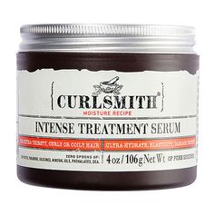 Curlsmith Intense Treatment Serum is a rich multi-purpose hair butter that melts into oil. It can be used as pre-shampoo, overnight treatment or leave-in. Hair Type: Wavy, Textured, Curly, CoilyFluid Ounces: 4 oz.Formulation: OilCountry of Origin: Made in US Hair Serums, Hair Butter, Ginger Essential Oil, Regrow Hair, Baking Soda Shampoo, Homemade Hair Products, Hair Remedies, Aloe Vera Leaf, Coily Hair