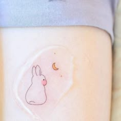 Whimsical Tattoos, Rabbit Tattoos, Moon Tattoo Designs, Kawaii Tattoo, Petite Tattoos, Cute Tiny Tattoos, Small Hand Tattoos