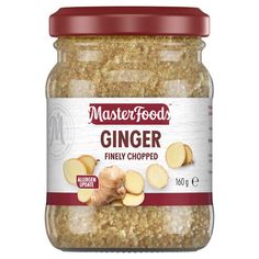 a jar of ginger finely chopped