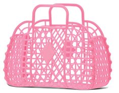 The perfect accessory for little ones - our PINK MINI JELLY BAG! It's not just for storage, it's a fashion statement! Keep their belongings safe and add a touch of cuteness to their look. Soft plastic material 3 1/2" w x 3" h x 2" d Rectangular Pink Bag For Playtime, Cute Small Pink Bag, Casual Pink Plastic Bags, Casual Pink Plastic Bag, Pink Plastic Shopping Bag, Trendy Pink Plastic Bags, Playful Pink Rectangular Bag, Playful Pink Rectangular Bags, Pink Plastic Bag For Gifts