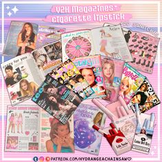 Y2K Dream Magazines & Cigarette Lipstick by hydrangeachainsaw ♥  sims 4 cc finds, sims 4 cc folder, sims 4 custom content, sims 4, Hydra Sims 4 Cc, Sims 4 Pink Cc, Sims 3 Custom Content, Sims Decor, Sims 4 Tattoos, Sims 4 Anime, Sims 4 Clutter