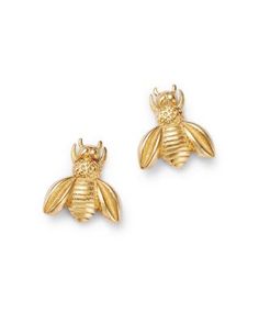 Bloomingdale's Fine Collection Bumble Bee Stud Earrings in 14K Yellow Gold Gold Bee Necklace, Bee Studs, Gold Bee, Bee Necklace, Bumble Bee, Ear Cuff, Jewelry Accessories, Bee, In Store