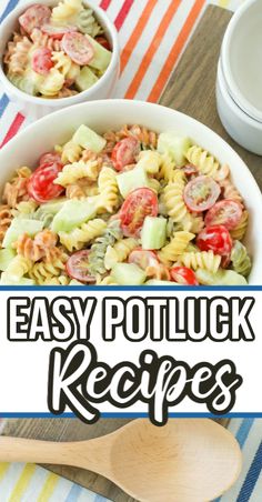 this easy potluck recipe is loaded with pasta and vegetables