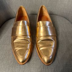 Rose Gold Loafers, 39 I’m A Us 8. Minimal Wear, No Box May Have Dust Bag Gold Loafers, 3.1 Phillip Lim, Phillip Lim, Pink Gold, Flat Shoes Women, Pink And Gold, Loafer Flats, Dust Bag, Loafers