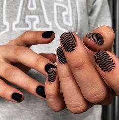 Abstract Nails, Minimal Nails Art, Mens Nails, Wow Nails, Punk Nails, Edgy Nails, Nails Tips, Grunge Nails