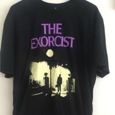 The Exorcist Horror Movie Black Cotton T-Shirt Mens Size Xl Pit To Pit 25” Length 30” New No Hanging Tag Horror Movies Clothes, Horror Movie Accessories, Black Metal Clothing, Horror Movie Tshirts, Horror Tshirt, Aesthetic Horror, Horror Clothes, Horror Shirts, Emo Shirts