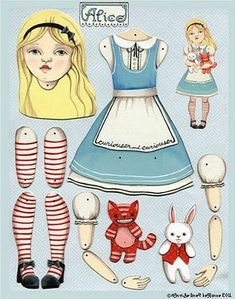 a paper doll with many different outfits and accessories