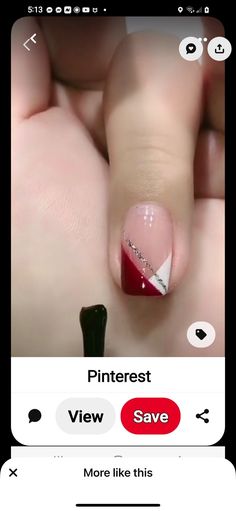 Fall French Manicure Designs, Red Black And White Nails Design, Work Nails Acrylic, Red And White French Tip Nails, Red French Tips Nails, Different French Manicure Ideas, Nails Rojas Cortas, Fancy French Manicure, Copper Nails Designs