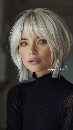 Blonde Hair At Home, Messy Short Hair, Platinum Blonde Hair, Short Hair Haircuts, Short Hair With Bangs