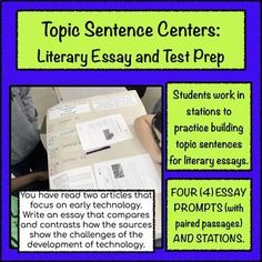 a poster with information about the topic of literature and writing for students to use on their own