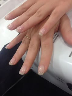 Natural Gel Overlay, Clear Nail Overlay, Clear Gel Overlay On Natural Nails, Clear Overlay Nails Natural, Winter Gel Nails, Gel Overlay Nails, Clear Gel Nails, Gel Nails Long, Overlay Nails