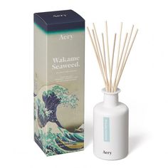 the aroma reed diffuser is next to an empty box