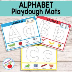 alphabet playdou mats with letters and numbers