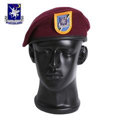 US army military special forces wool beret , made of wool. Net Weight : 0.120kg Size M L XL US 7-1/4 7-3/8 7-1/2 Europe 58 59 60 Because the light has color difference, the hat is actually very beautiful! Beret Design, Army Beret, Marching Band Uniforms, Band Uniforms, Military Special Forces, Wool Beret, Military Hat, Military Operations, Wool Berets