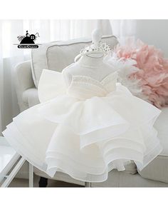 Shop unique puffy princess flower girl dress couture pageant gown for girls online. Super cute styles with couture high quality. Pro since 2009. Girls Pageant Gowns, Delicate Gown, Satin Flower Girl Dress, Pageant Gown, Dress Couture, Princess Flower Girl Dresses, African Dresses For Kids