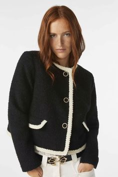 jas FEDJI Luxury Outerwear, Chanel Inspired, Elegant Sophisticated, Boucle Jacket, Classy Style, Parisian Chic