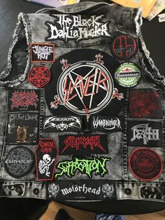 Metal Head Jacket, Battle Vest Heavy Metal, Band Patches Jacket, Metal Patches Jacket, Metal Battle Vest