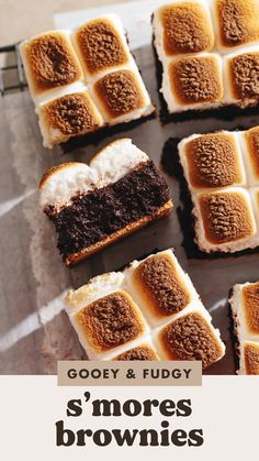 gooey and fudgey's more brownies with marshmallows on top