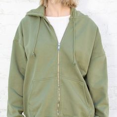 Basic, Zip-Up Hoodie In Matcha Green With Two Pockets And A Drawstring Hood. Fabrics: 75% Cotton, 25% Polyester Measurements: 25" (64 Cm) Length, 23" (58 Cm) Bust Made In: China Nwot Green Hooded Hoodie For Everyday, Green Everyday Hooded Hoodie, Everyday Green Hooded Hoodie, Sporty Green Everyday Hoodie, Green Sporty Everyday Hoodie, Green Hoodie Sweatshirt For Everyday, Green Sweatshirt With Double-lined Hood For Fall, Green Double-lined Hood Sweatshirt For Fall, Brandy Melville Carla Hoodie