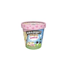 ben & jerry's yogurt love l oatmeal with pink hearts